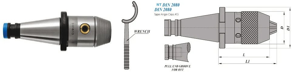 NT40 NCDC113 88.5 AD Integral Drill Chuck